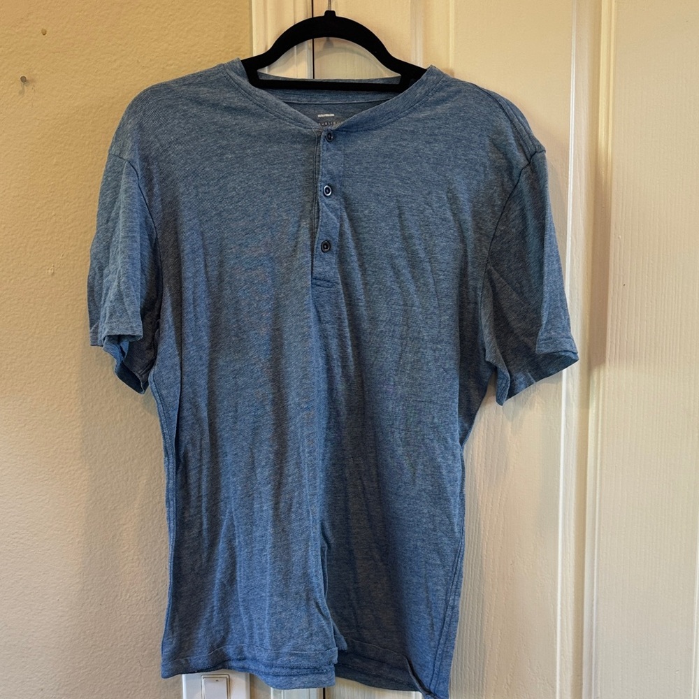 Casual Blue Button Down Shirt for Men